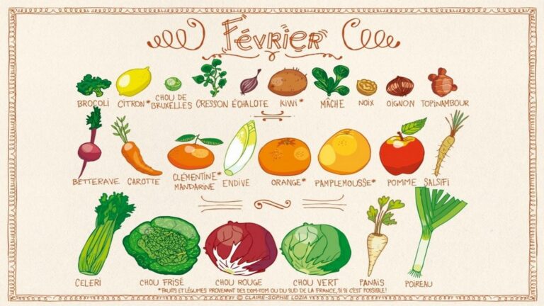 Calendrier des fruits et légumes de saison en février